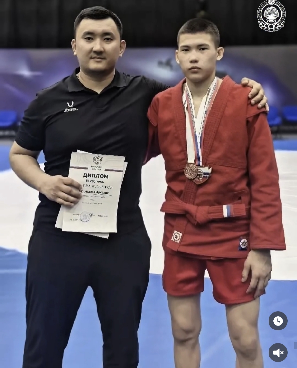 Арсланг Бурундаев - бронзовый призер Первенства России по самбо среди юношей до 16 лет.